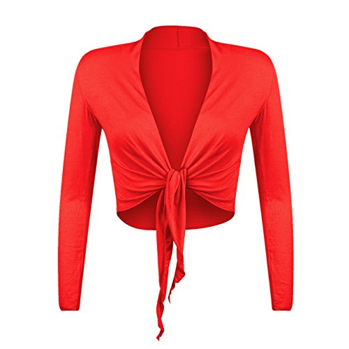 Glamexx24 Elegante chaqueta de bolero de manga larga encogiéndose de hombros cardigan
