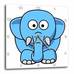 3 d Rose Wall Clock Silent 10 inch Cute Blue Baby Elephant Childrens Art II 3 d Rose Wall Clock Silent 10 inch Cute Blue Baby Elephant Childrens Art II product