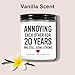 Younift Funny Scented Candle, 20th Anniversary, Gifts for Couple, Wife, Husband, 20 Year Anniversary, Gifts for Him, Her, Men, Women, Friends, Parents - 20th Wedding Anniv. Decorations - 9 oz