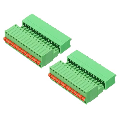 Bloques de terminales enchufables para PCB con paso de 2,5 mm y 14 pines rectos machos hembras
