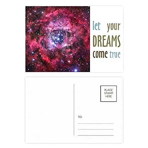 Cartes postales roses Monocéros "Dream Come True" en lot de 20 pièces pour correspondance