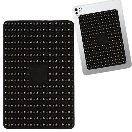 Leeneen Support de tablette en silicone avec ventouse, mains libres, miroir de douche, support de téléphone, vidéos et selfies. Pour tous les iPad de 13,7 x...