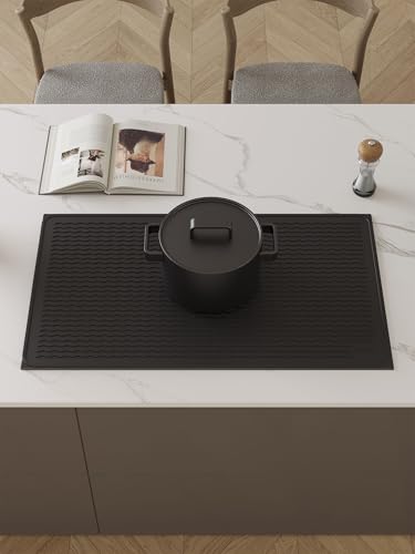 Stove Top Covers for Electric Stove, Food Grade Heavy Duty Silicone Glass Stove Top Cover Protector, Induction Cooktop Protector, Heat Resistant Range Ceramic Stove Top Covers Mat, Oven Cover
