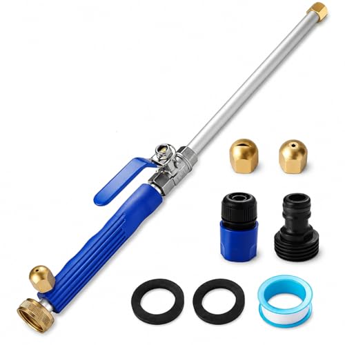 Jetsono.com Pressure Washer Jet Nozzle for Garden Hose High Pressure Hose Nozzle Power Washer Wand 2 in 1 Portable Pressure Washer Tools with 2 Nozzles & Hose Quick Connectors (11)