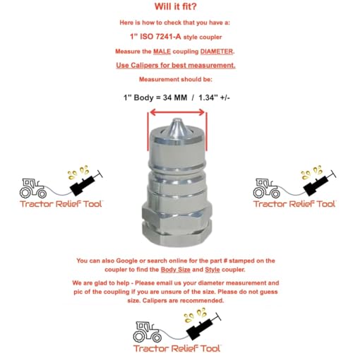 Image of 1 inch 7241-A The Original Hydraulic Quick Coupler Pressure Decompression Relief Release Tool 1 inch 7241-A Size by Tractor Relief Tool