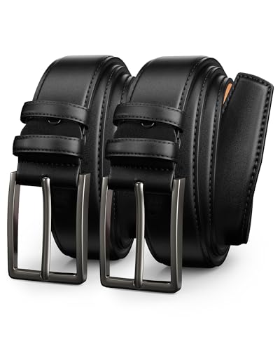 Image of Mens Dress Belt,Mens Leather Belts for Jeans, Belt 1.38 inch Width
