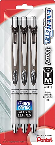 Stylo à encre gel Pentel EnerGel BL77 lot de 3 idéal pour prendre des notes au bureau sans bavure