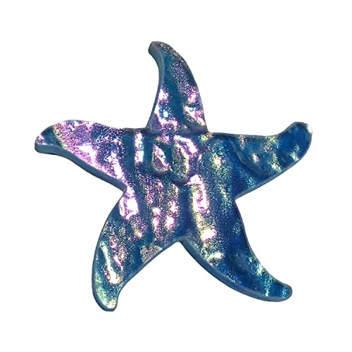 Marcador de piscina Starfish vidrio azul profundo 5" x2 miniatura 3