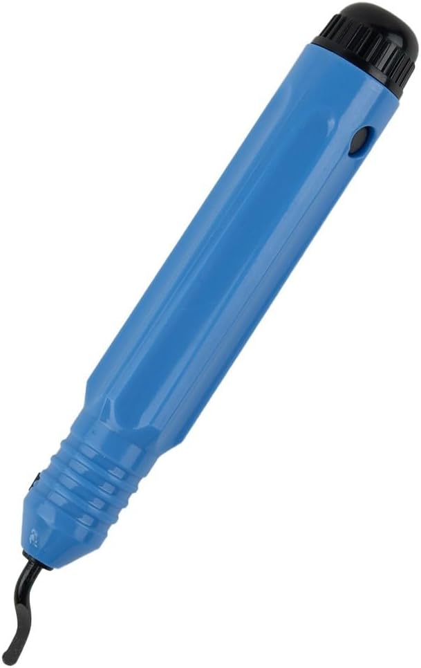 NB1100 Deburring Tool Handle with 10pcs BS1010, 360° Rotating Hand Burr Removal for Steel Aluminum Plastic, M2 For HSS For Edge Hole Deburring Kit, Blue