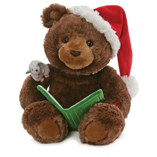 GUND Animated Storytime Bear Holiday Plush Stuffed Animal Sound and Movement, 11