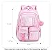 mygreen Kawaii Girls Backpack for School, Cute Teenage Multiple Pockets Backpack, Fashion Bookbag for Primary Elementary High School Purple