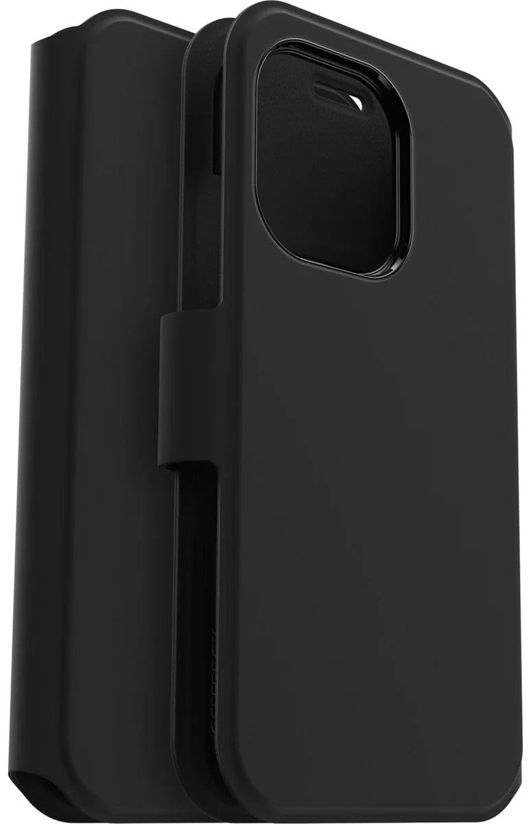 OtterBox Cover per iPhone 14 PRO Max Strada Via, Resistente a Shock e Cadute, Folio Sottile, Morbido al Tatto con Slot Carta di Credito, Testato 2X vs Norme Mil-Std 810G, Nero