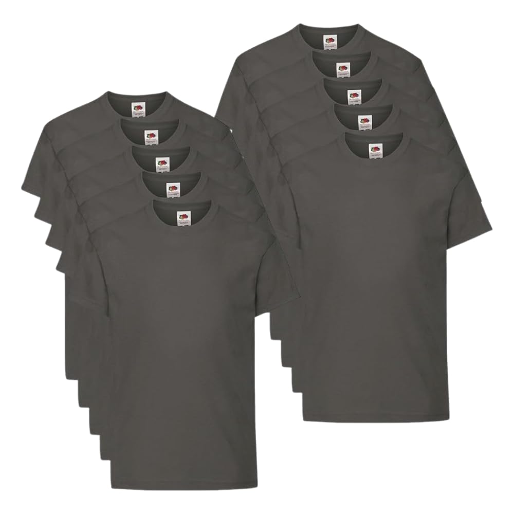 Generico Magliette Uomo Manica Corta 100% Cotone - Pacco da 10 T-Shirt Girocollo - Ideali per Stampa, Personalizzazione ed Uso Quotidiano