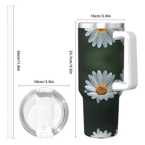 Vaso térmico acero inoxidable con asa y sorbete 40oz miniatura 5