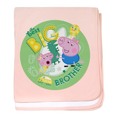 CafePress Peppa Pig: The Best Big Brother Baby Blanket, Super Soft Newborn Swaddle
