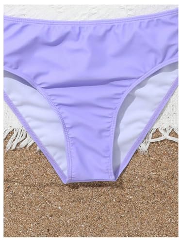 MakeMeChic Girl's Tankini Sets Floral Print Ruched Knot Side Summer Bathing Suit4