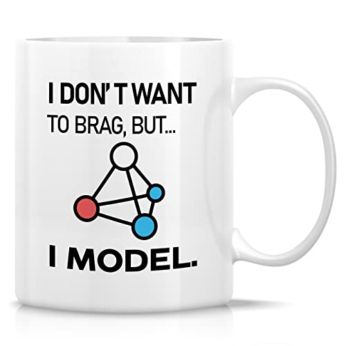 Retreez Funny Mug - I Model Data Science Scientist Analyst Computer Accounting Statistics 11 Oz Ceramic Coffee Mugs - Funny Sarcasm Inspirational birthday gifts for friend coworker colleague him her