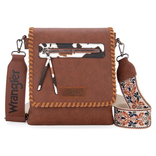 Wrangler Crossbody Bags for Women Satchel Purse Medium Shoulder Handbags with Detachable Guitar Straps WG72-93601BR - image 1