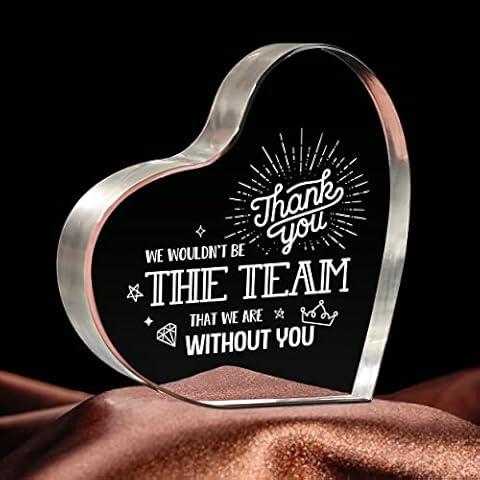 Gifts for Boss, Boss Lady Gifts for Women, Thank You Gifts for Boss, Appreciation Gifts for Boss Day, Boss Leaving Gifts, Boss Retirement Gifts, Acrylic Heart Paperweight Keepsake Office Desk Decor Cover