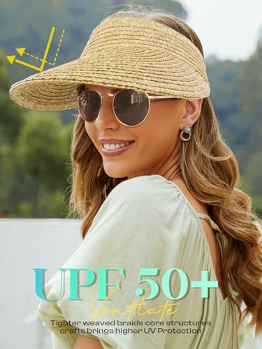 Straw Visor - Sombrero de playa y verano miniatura 2