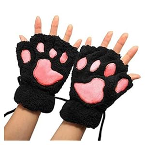 Leuke Kat Klauw Poot Vingerloze Handschoenen Winter Jonge Mode Half Vinger Dames Vrouwen Mannen Een Paar