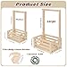 Wooden Baby Shower Crate Closet with Handle, Baby Storage Crate Hamper - Welcome Gift Basket for Newborn Boys & Girls, Pregnancy Gifts for New Parents (Wood Color, Large)