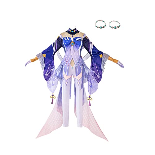 Genérico Genshin Sangonomiya Kokomi Cosplay Disfraz Uniformes Conjunto Completo Para Halloween Navidad Mascarada (kokomi,L)