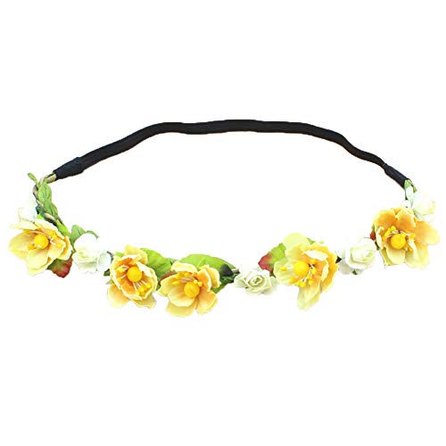 Mackur - Diadema para Mujer (1 Unidad), Amarillo, 50 cm