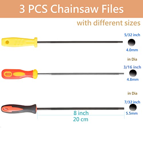 SKZIRI 3-Size Chainsaw File Set
