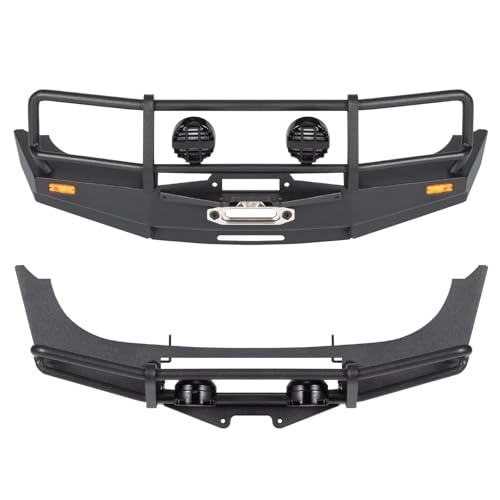 CobraCrawler Hand Welded 1/10 Scale Bull Bar Front Bumper Kit for LC80 Body RUN80 Chassis RC Crawler Parts