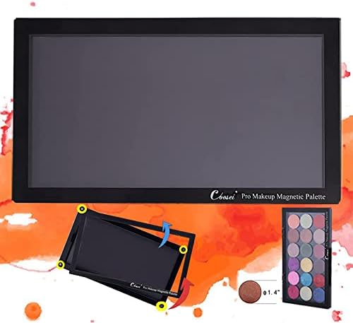 Coosei Magnetic Palette for Eyeshadow, Empty Acrylic Strong Protecting Waterproof Makeup Palette for Bathroom & Damp Scenes, Single Layer Portable Eyeshadow Palette with Magnetic Clear Window