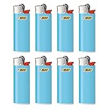 Bicジャパン ビック(Bic) ライター J25 ミニ 使い捨て やすり スカイブルー 8本セット J25E-SBL8P