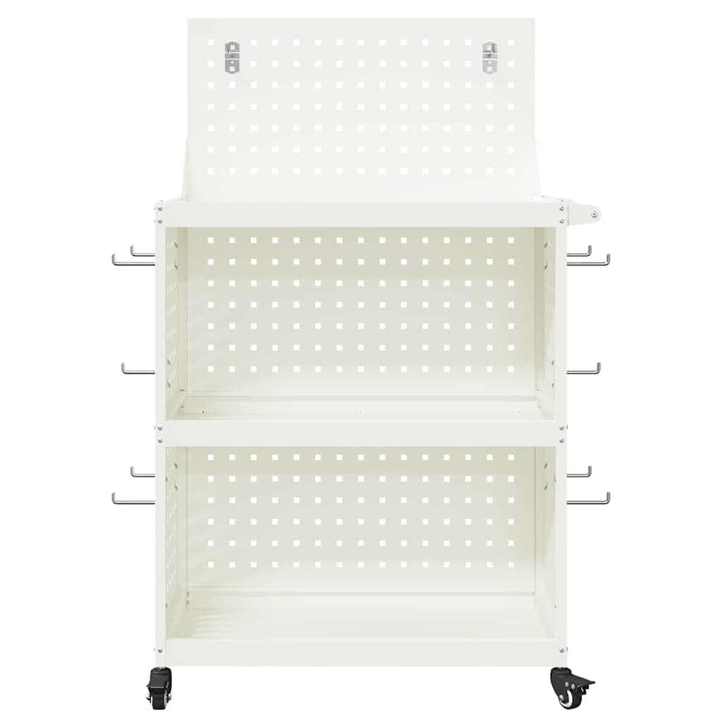 vidaXL Wózek narzędziowy Biały 65 x 35 x 111 cm Stal zimnogięta
