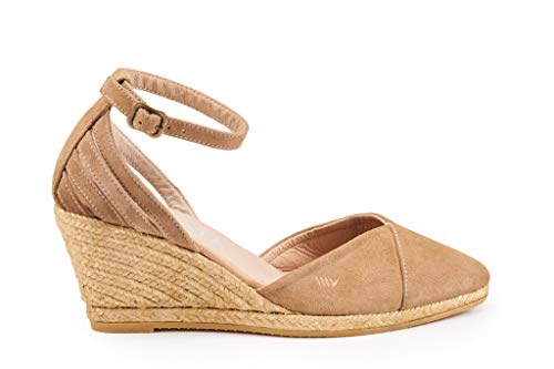 Viscata Ullastret Espadrille Suede Wedges Spain Handmade 2 ½” Heel Women's Sandals with Premium Suede Upper and 100% Natural Jute Midsole for all Occasions: Casual, Work, Party3
