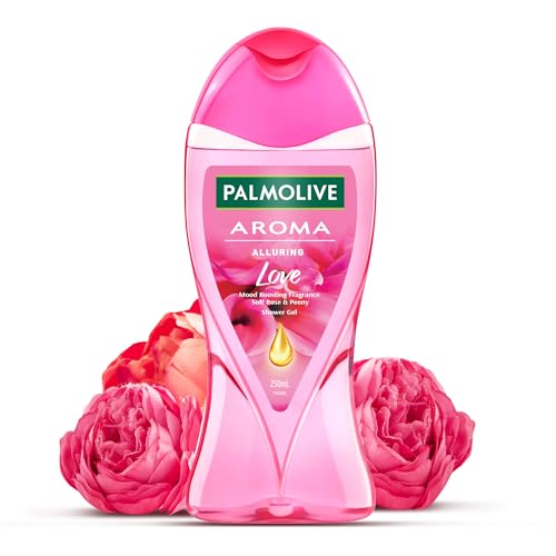 Palmolive Soft Rose&Peony Aroma Alluring Love Body Wash For Women&Men|Mood Boosting Fragrance|Brightening|For Youthful,Hydrated Skin|No Paraben&Silicone,Ph Balanced,Body Wash Shower Gel 250Ml