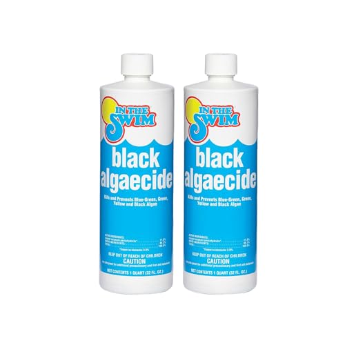 In The Swim Black Algaecide – Eradicates Black Algae in Swimming Pools - Copper Sulfate Pentahydrate - 1 Quart - 2 Pack