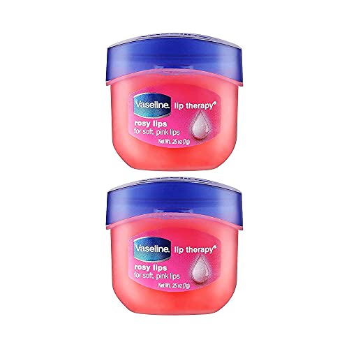 Image of Vaseline Lip Therapy Rosy Lips | Tinted Balm for Soft Pink Finish | 72Hr Moisturization | Rosy Floral Fragrance | 7g (Pack of 2)