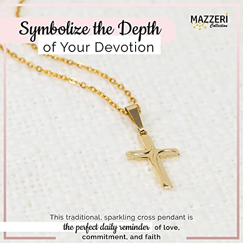 MAZZERI 14k Gold Cross Pendant And 10k Gold Religious Charms for Men and Women, Hypoallergenic - Handcrafted in the USA - Image 6
