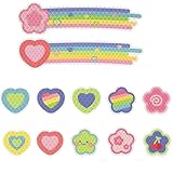 Pwsap 12 Stück Reflektierende Aufkleber Hohe Sichtbarkeit Aufkleber Warnung Aufkleber Wasserdicht Sicherheitshelm für Cargobike,Lastenrad,Fahrrad,Scooter,Roller Helm,Rennrad,Trekkingrad,Herz Blume