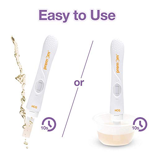 Premom Pregnancy Test Sticks (5-Pack), hCG Midstream Tests with Ovulation Predictor iOS and Android App, PM1-M3-5