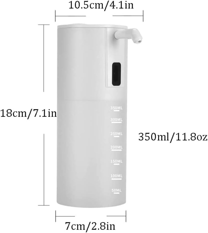 Large Capacity Automatic Foam Soap Dispenser 350ml/11.8oz Automatic Soap Dispenser Touchless Waterproof Smart Soap Dispenser for Bathrooms Lotion Bottle (C)