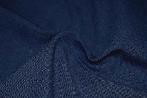 Image of HOME COLORS.IN Cotton Plain 10 Seater Table Cover - Machine Washable - Durable - Dining Table Cloth - 60 x 108 Inch - Navy Blue