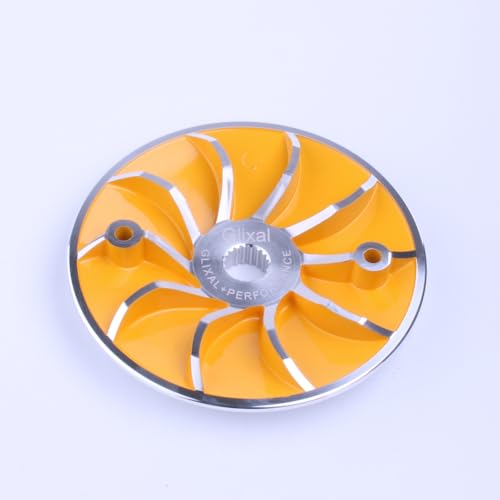 Image of Glixal Lightweight Racing Drive Face Fan for GY6 125cc 150cc 180cc 200cc 152QMI 157QMJ Engine Based Scooter Moped ATV Go-Kart Quads (Yellow)