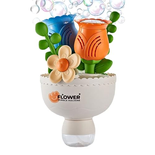 Machine à bulles automatique en bouquet de fleurs avec éclairage