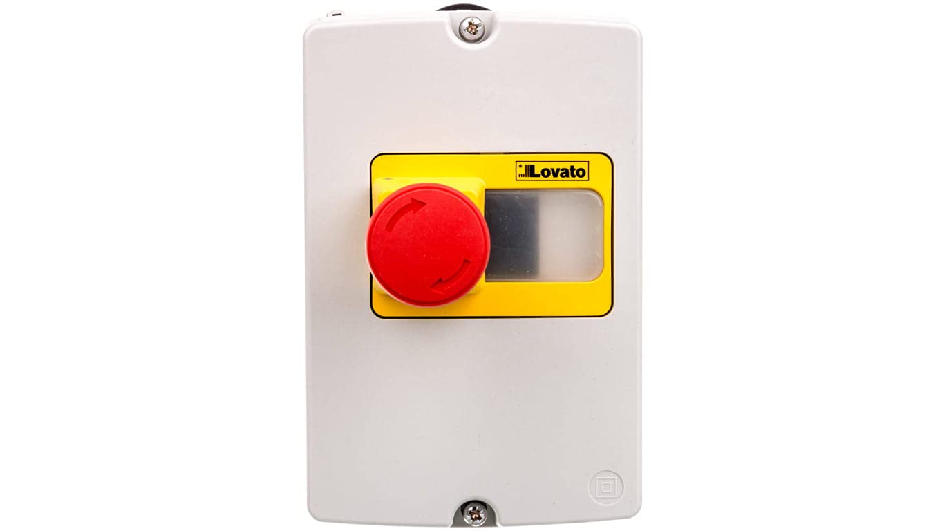 Lovato SM1Z1712P boîte avec bouton poussoir SM1P 100 mm pour boîtier de commande motorisé