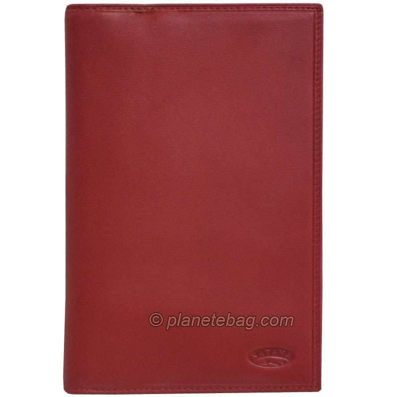 Katana - Porte-chéquier en Cuir - Rouge - 11 x 1 x 19,2 cm - Rouge