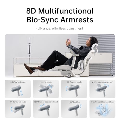 SIHOO Doro C300 Pro V2 Ergonomic Office Chair with Footrest, Grey - image 6