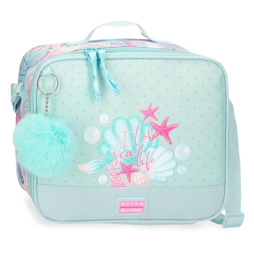 Movom I Love Sea Life Bandolera porta alimentos térmica Azul 25x21x11 cms Poliéster