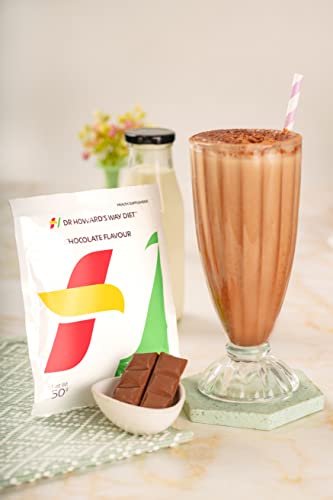 Image of Dr Howard's Way Diet Total Food Replacement Chocolate Shake For Weight Loss & Management Healthy Meal Replacement Essential 13 Vitamins 14 Minerals Less than 200 Calories Meal Pack For Men, Women