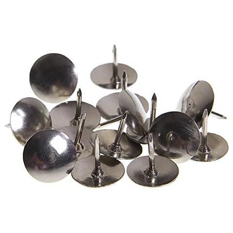 Pack of 100pcs Small Nickel Plated Push Pins Thumbtack Pushpin Metal Head Push Pins for Home Office Cover